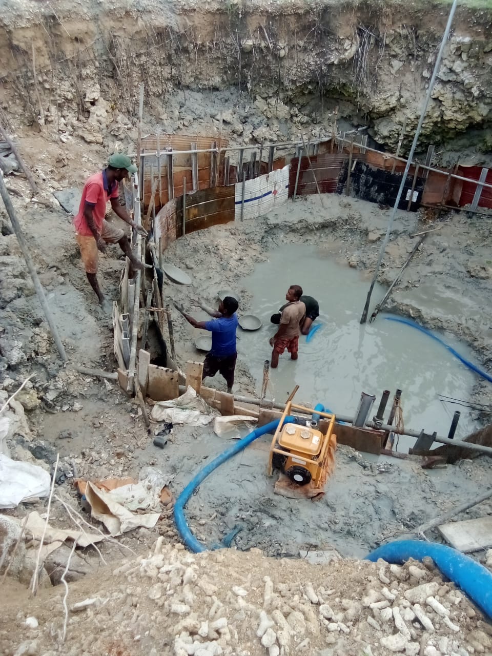 Construction of Intake Dug Well at Delft Island