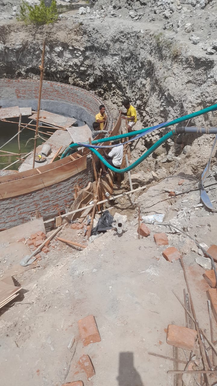 Construction of Intake Dug Well at Delft Island